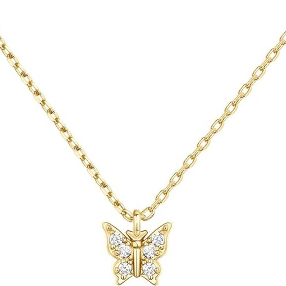 Neiman Marcus 14K Gold Plated Butterfly Necklace - Picture 4 of 4